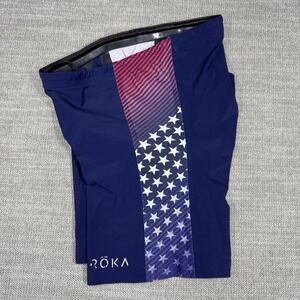 ROKA USA‎ Stars & Stripes Triathlon Shorts Compression Tri Bike Run Race Mens